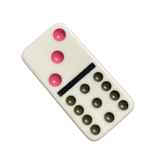 Double Twelve Dominoes Replacement Tile 3 11 Color Dot mq - Picture 2 of 3